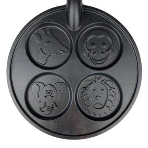 Nordic Ware Safari Animal Pancake Pan Griddle Silver Dollar Monkey Lion Giraffe